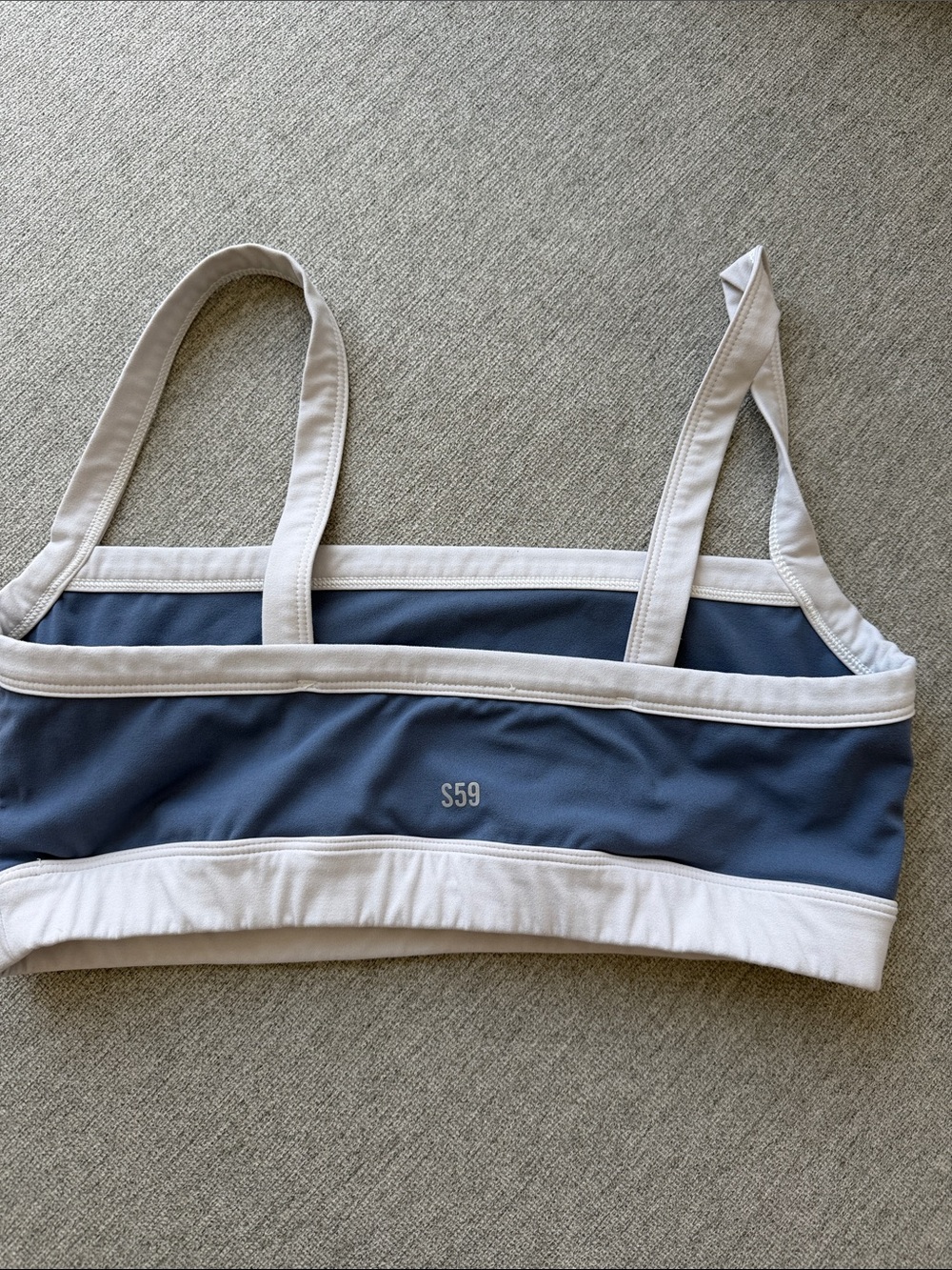 Splits59 SoulCycle Blue and White Crop Tank - Picture 2 of 2